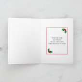 Carte Feuillage d'hiver moderne Joyeux Noël Photo (Intérieur)