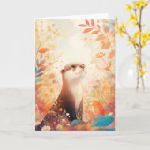 Carte Feuillage Magique de Loutre (Fleur jaune)