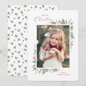 Carte Feuillage persistant et Baies (Devant / Derrière)