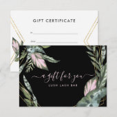 Carte Feuillage Tropical Moderne | Certificat-Cadeau (Devant / Derrière)