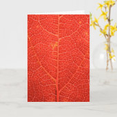 Carte Feuille automnale (Fleur jaune)