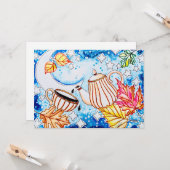 Carte Feuille d'automne (Devant/Arrière en situation)