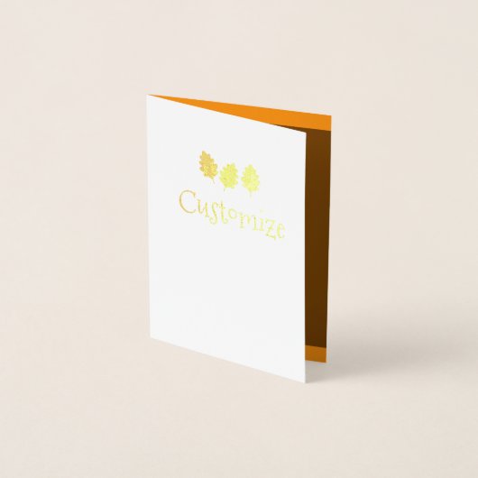 Carte feuille d'automne (Devant)