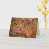 Carte Feuille d'automne (Fleur jaune)