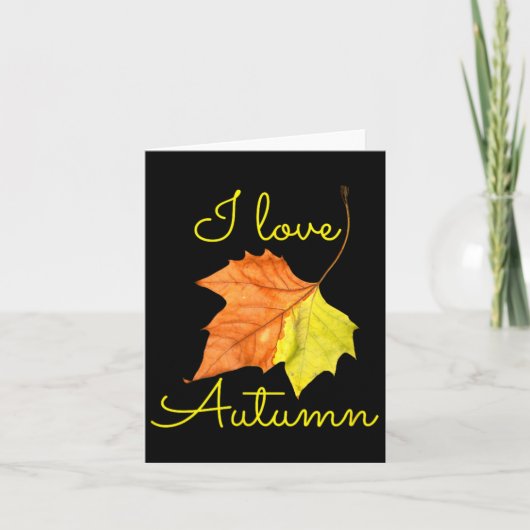 Carte Feuille d'automne Septembre (Devant)