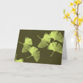Carte Feuille de Ginkgo (Fleur jaune)