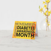 Carte Feuille de mois de conscience de diabète de (Fleur jaune)