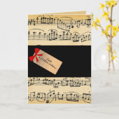 Carte Feuille de musique modifiable juste une petite not (Fleur jaune)