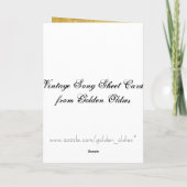 Carte Feuille de musique vintage - Country Kerry (Dos)