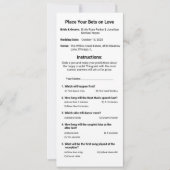 Carte [Feuille de pari Mariage] Jeu de paris Prop Mariag (Devant)