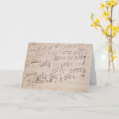 Carte Feuille de score de 'clair de lune Sonata (Fleur jaune)