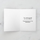 Carte Feuille de trèfle verte St. Patrick's Day 21e anni (Intérieur)