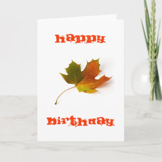 Carte feuille d'érable (Devant)