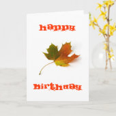 Carte feuille d'érable (Fleur jaune)