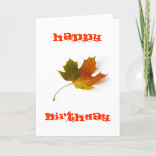 Carte feuille d'érable