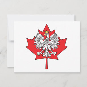 Carte Feuille d'érable canadienne polonaise