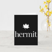 Carte Feuille d'érable introverti – ermite de la nature  (Fleur jaune)