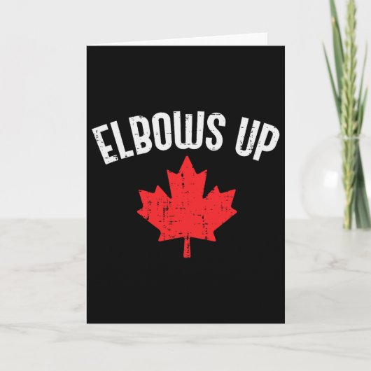 Carte Feuille d'érable les coudes levés Canada drôle de (Devant)