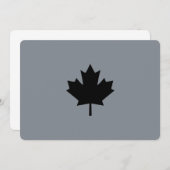 Carte Feuille d'érable noire canadienne (Devant / Derrière)