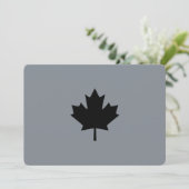 Carte Feuille d'érable noire canadienne (Debout devant)