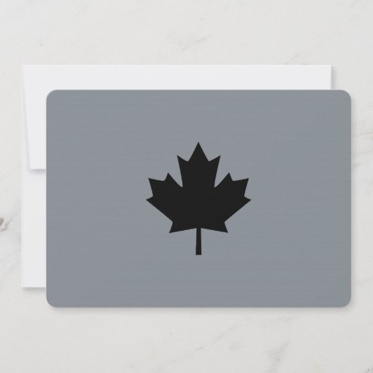 Carte Feuille d'érable noire canadienne (Devant)