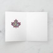 Carte Feuille d'érable piquée par patchwork 5 (Intérieur)