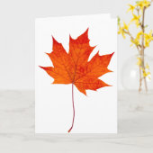 Carte Feuille d'érable rouge (Fleur jaune)