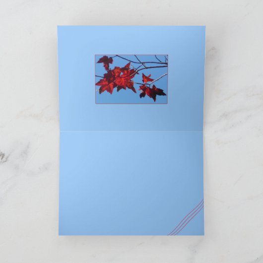 Carte Feuille d'érable rouge (Intérieur)