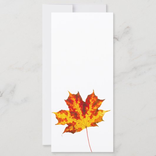 Carte Feuille d'érable rouge (Devant)