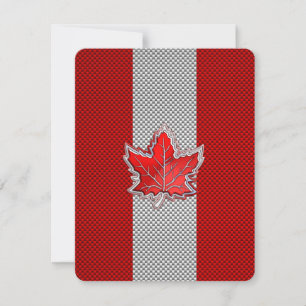 Carte Feuille d'érable rouge canadienne sur papier à fib