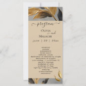 Carte Feuille d'or Impasto noir (Devant)