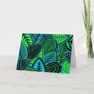 Carte Feuille foncé de jungle