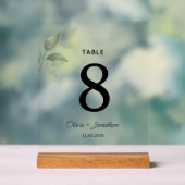 Carte Feuille Mariage  Aquarelle verte (Neutre)