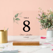 Carte Feuille Mariage  Aquarelle verte (Mariage)