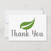 Carte feuille Merci (Devant)