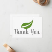 Carte feuille Merci (Devant/Arrière en situation)