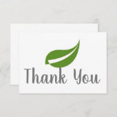 Carte feuille Merci (Devant / Derrière)