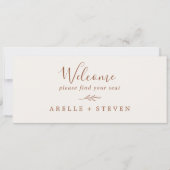 Carte Feuille minimale | En-tête de tableau de sièges à  (Devant)