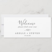 Carte Feuille minimale | En-tête de tableau de sièges gr (Devant)