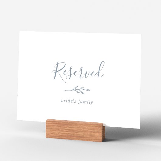 Carte Feuille minimale | Symbole Dusty Blue Réservé