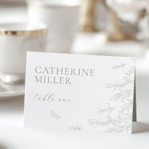 Carte Feuille minimaliste moderne Sage Green