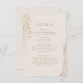 Carte Feuille moderne Palm (Devant / Derrière)