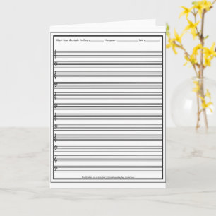Carte Feuille Musique Manuscript Personnel Ligne Clé