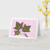 Carte Feuille Sun Frameable de lierre (Fleur jaune)