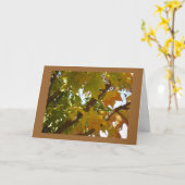 Carte Feuille sur un arbre (Fleur jaune)