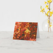 Carte Feuilles automnales - 1 (Fleur jaune)