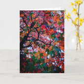 Carte Feuilles brillants (Fleur jaune)