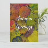 Carte Feuilles colorés après la pluie (Debout devant)