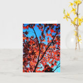 Carte Feuilles d'automne (Fleur jaune)