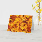 Carte Feuilles d'automne (Fleur jaune)